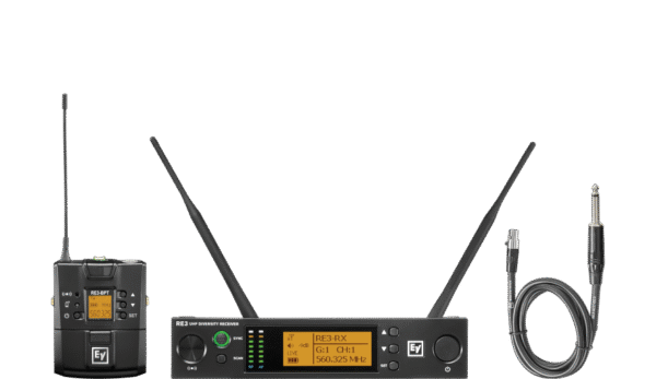 UHF wireless set featuring the GC3 instrument cable