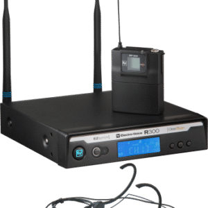 R300-E Head worn system with HM3 omni‑directional microphone