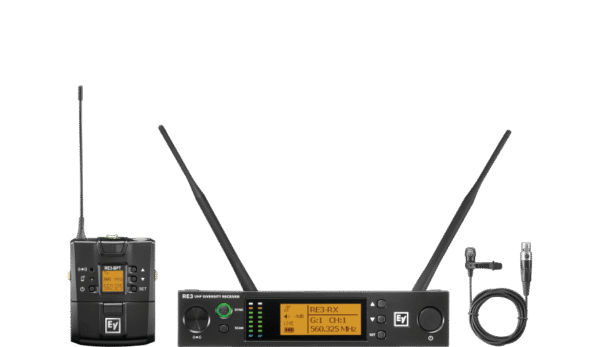 RE3-BPCL UHF wireless set featuring CL3 cardioid lavalier microphone
