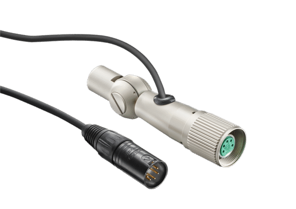 IC 6 (10 m) Microphone cable with rotatable swivel mount and XLR 5 connectors.