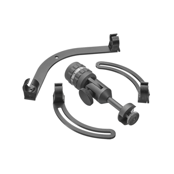 STH 100 Stereo mount with a swivel mount and two holders for detached miniature microphone capsules