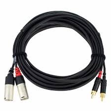 Cordial CFU 6 MC - XLR Male to Cinch/RCA Twin Cable 6m - Image 2